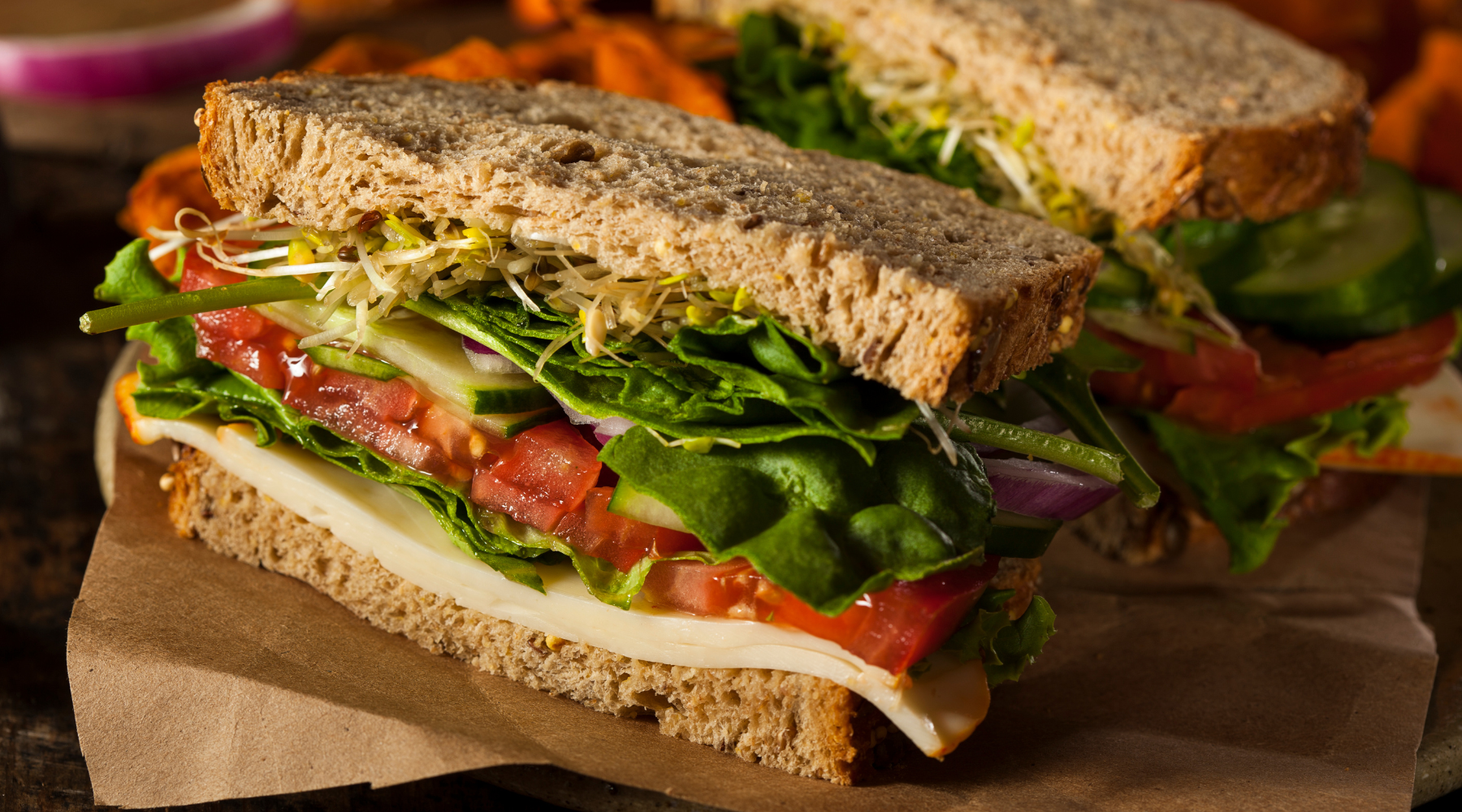 Veggie & Hummus Sandwich Wrap - Delightful!