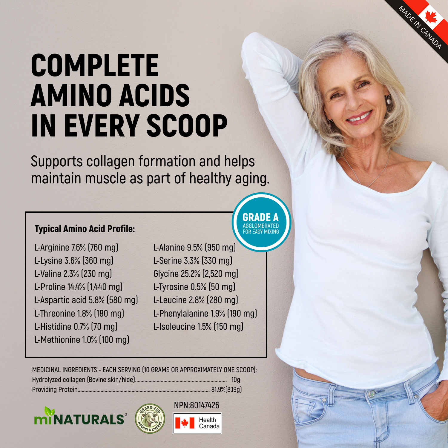 Grass-Fed Hydrolized Collagen Peptide Powder