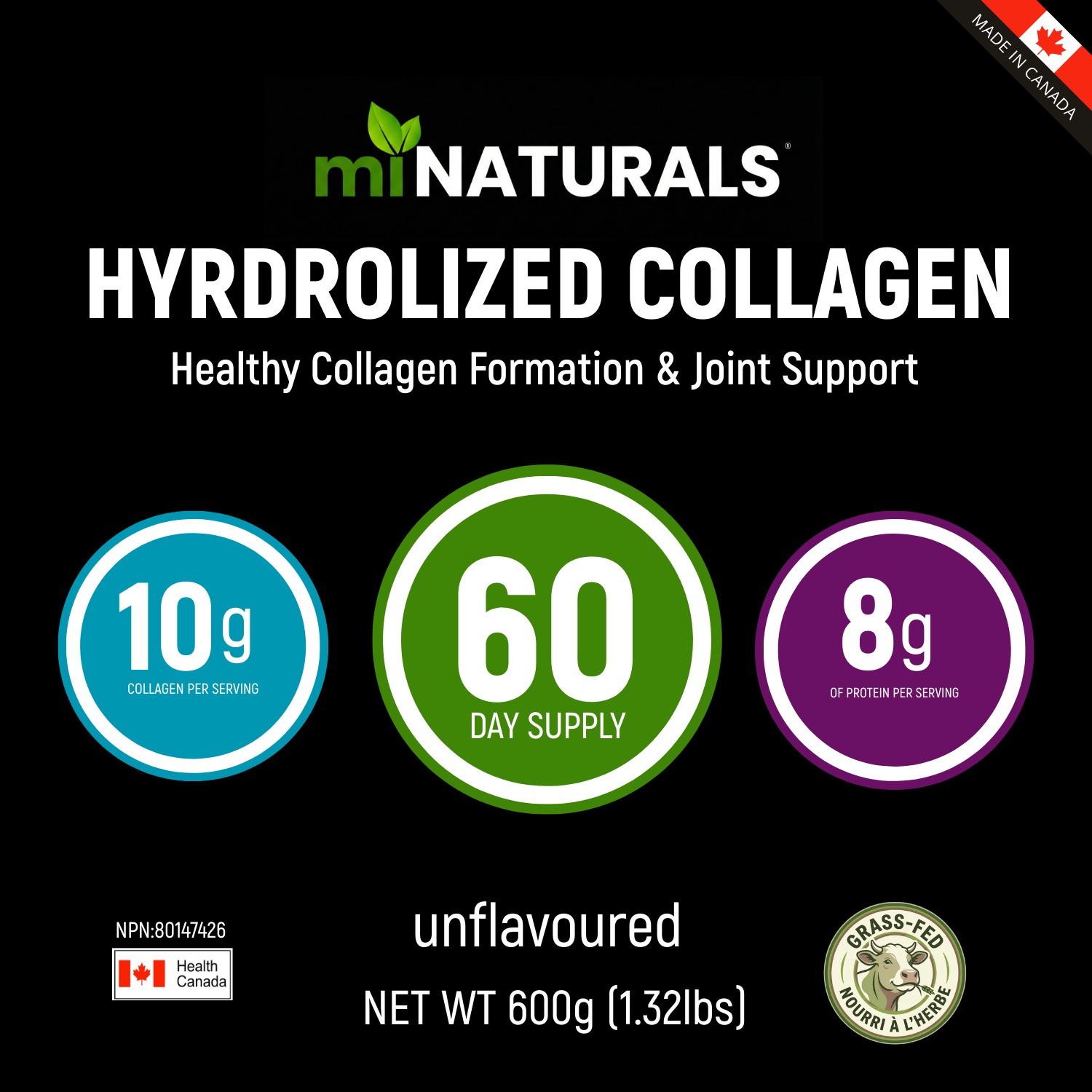 Grass-Fed Hydrolized Collagen Peptide Powder