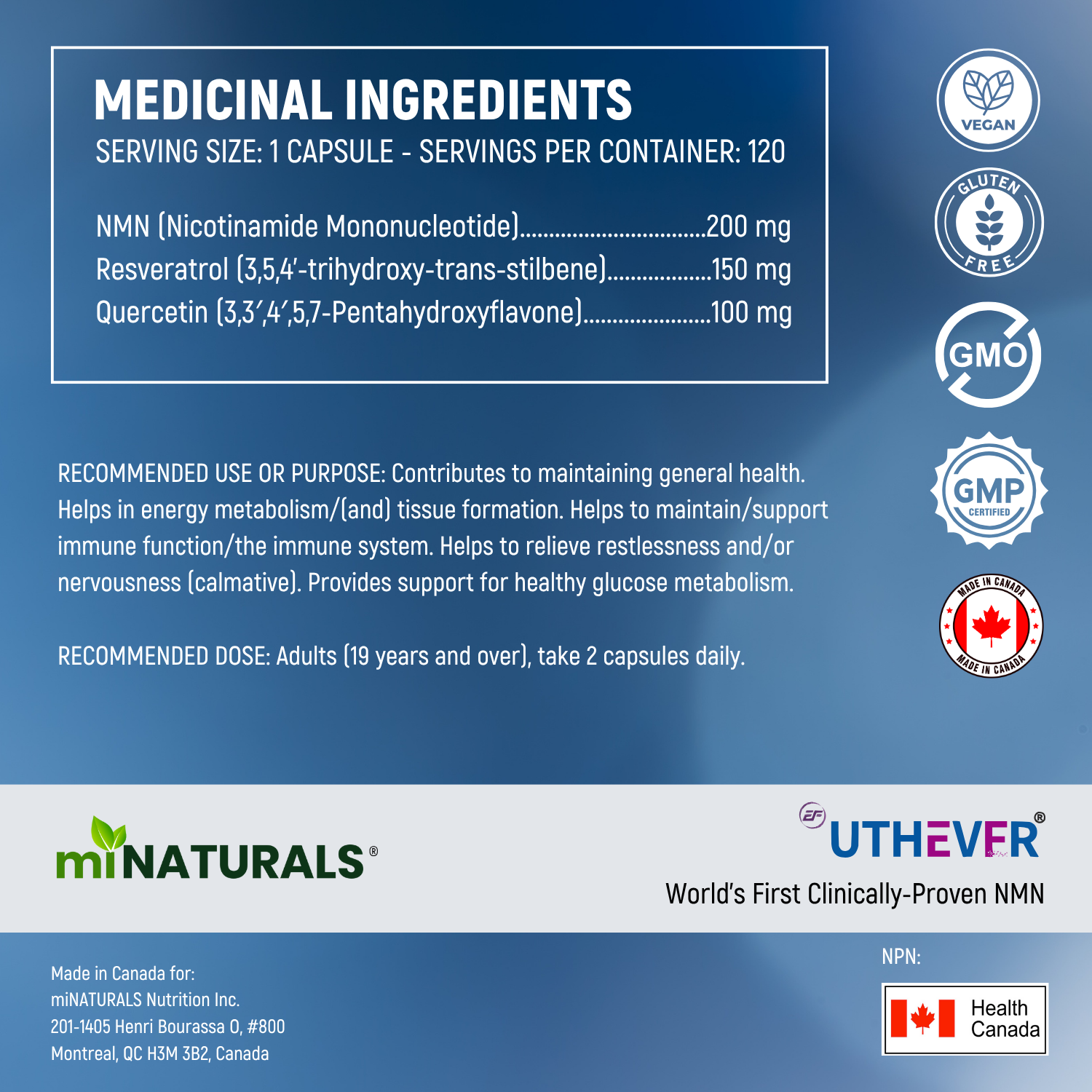 Ultra Premium NMN With Uthever®