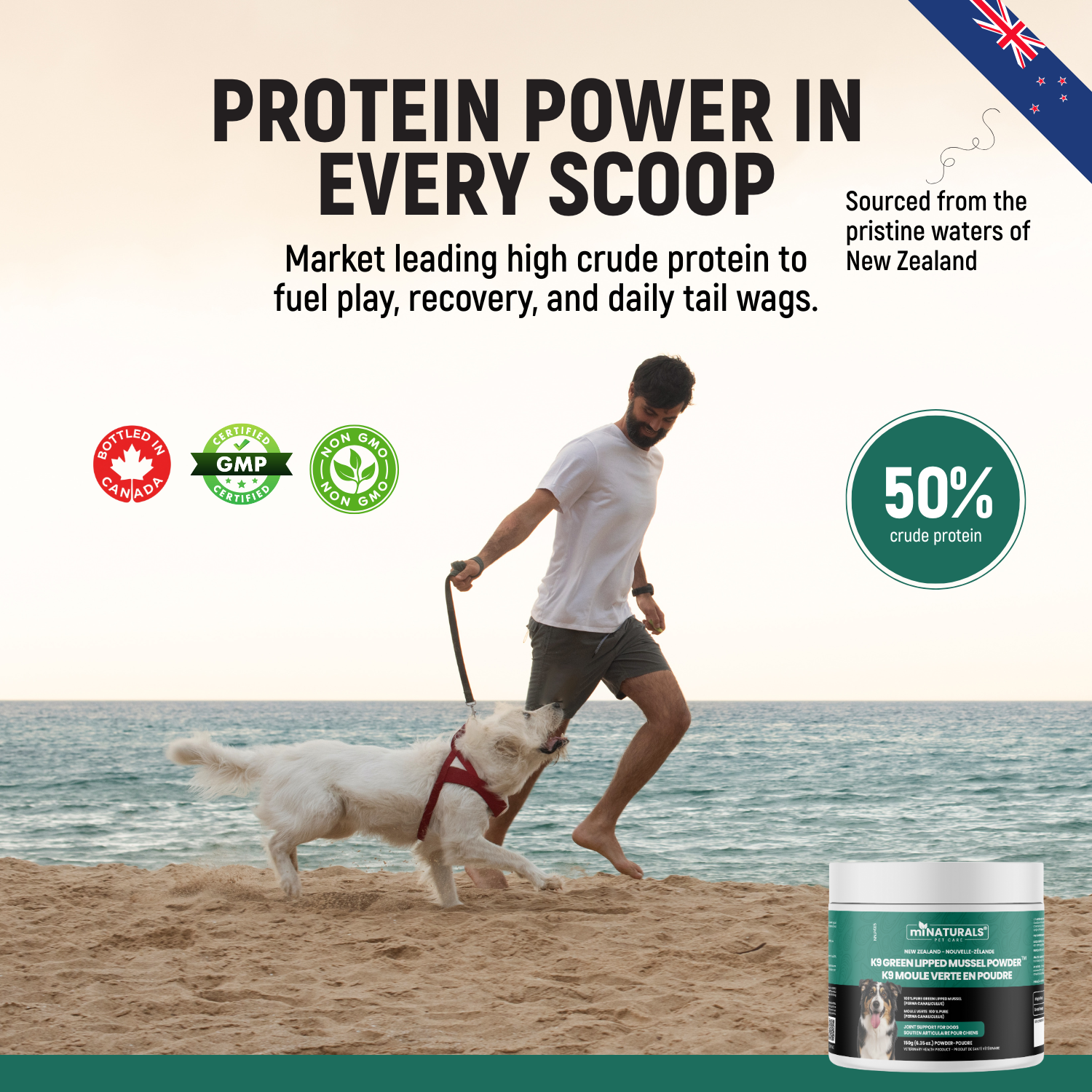 Green Lipped Mussel for Dogs – 100% Pure New Zealand Hip & Joint Supplement for Dogs
