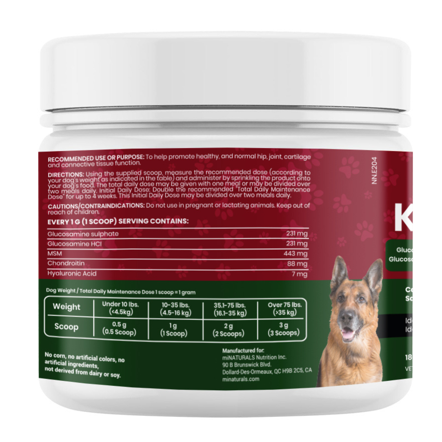 K9 Joint Powder (Glucosamine, Chondroitin, MSM, and Hyaluronic Acid)