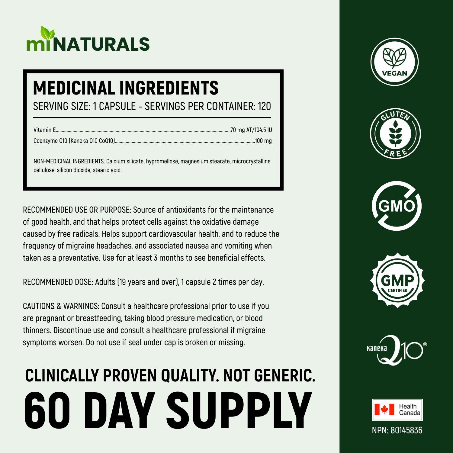 Ultra Premium CoQ10 with Q10 and Vitamin E