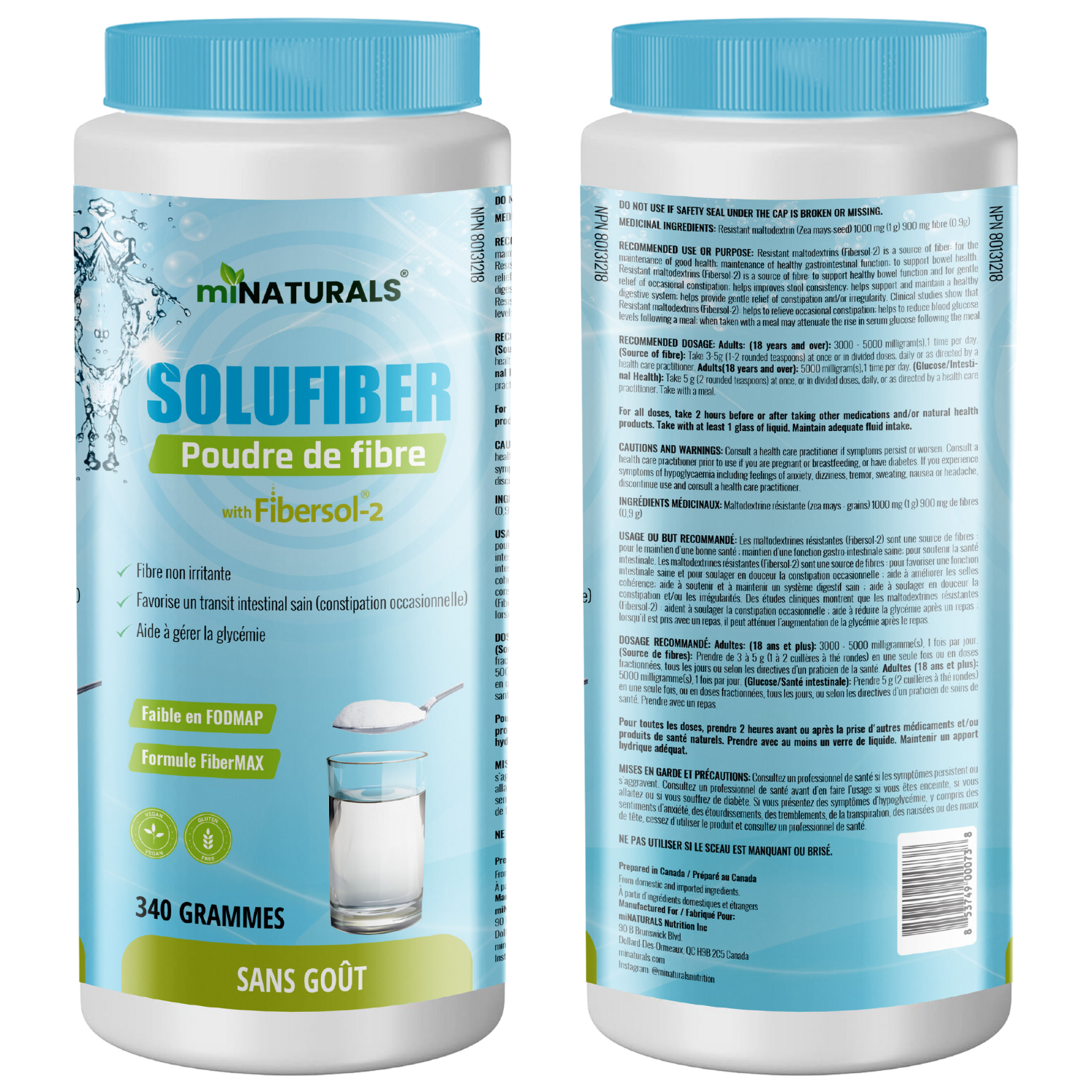 Poudre de fibres Solufiber avec Fibersol-2
