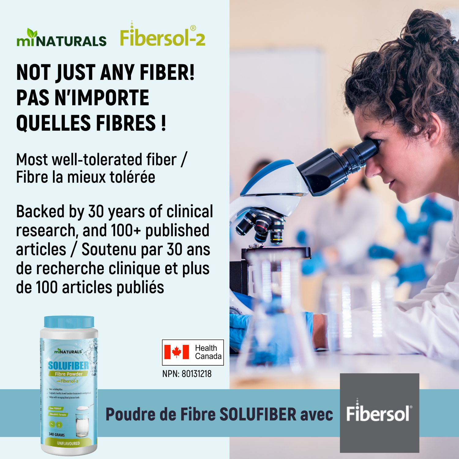 Poudre de fibres Solufiber avec Fibersol-2