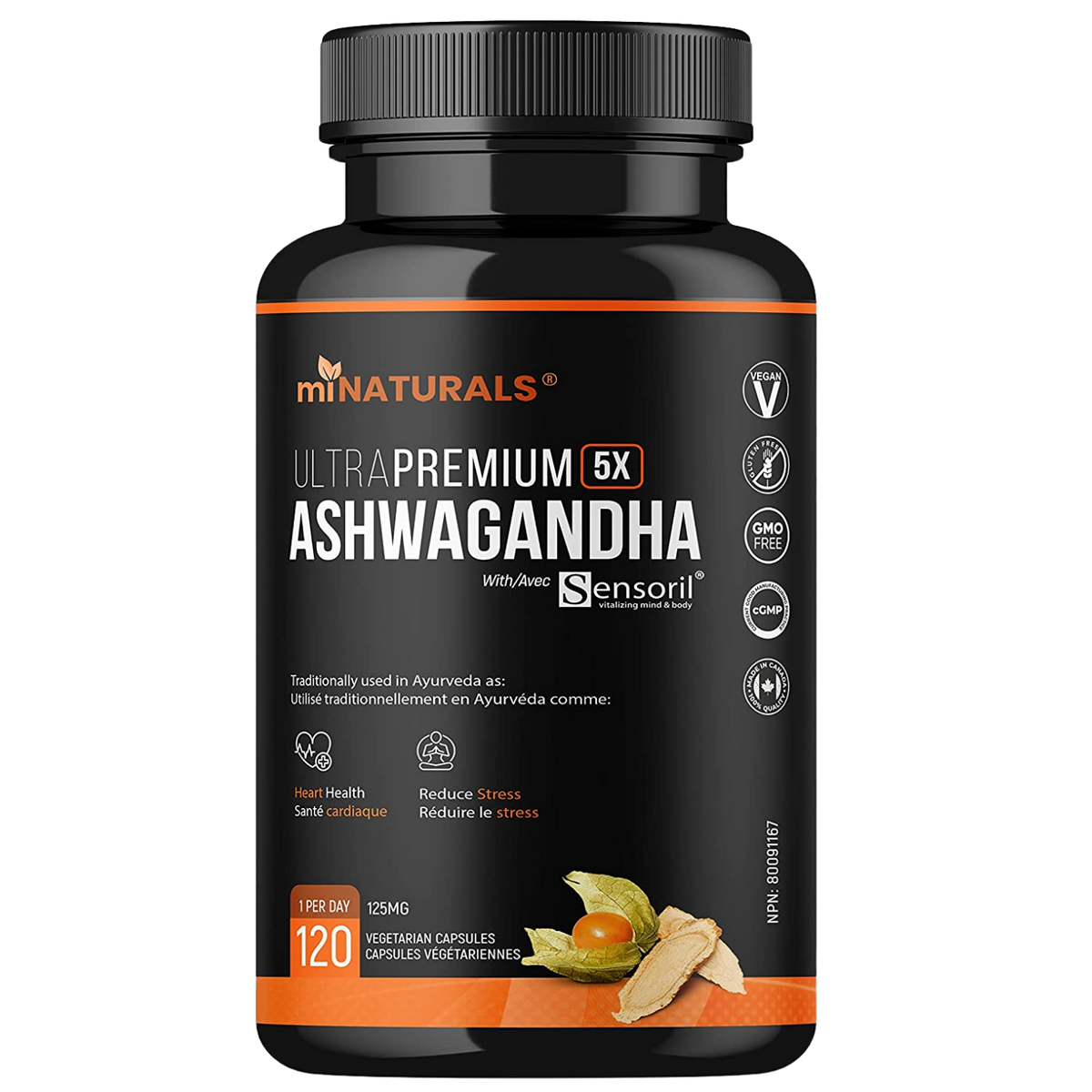 miNATURALS Ultra Premium Ashwagandha avec Sensoril