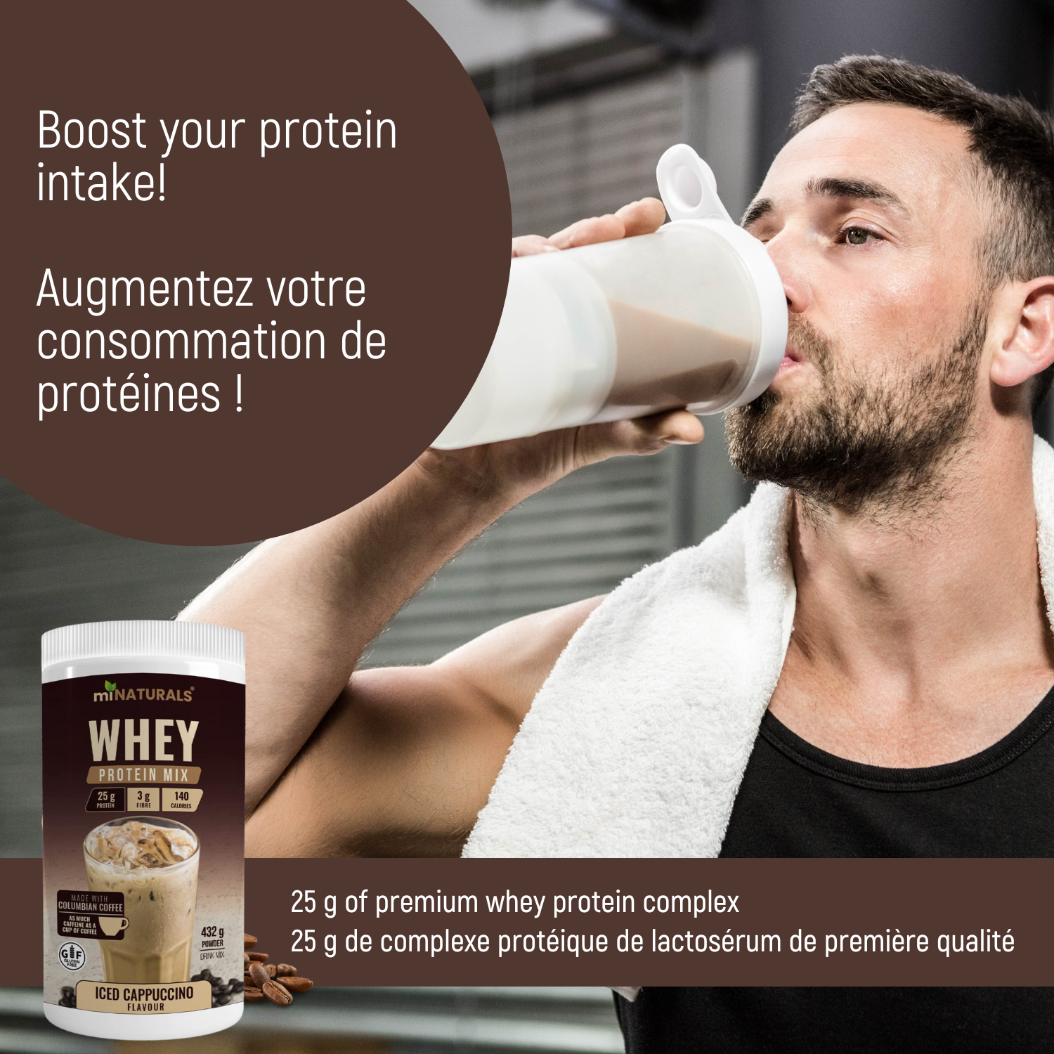 Whey High Protein Drink Mix - Iced Cappuccino Flavour