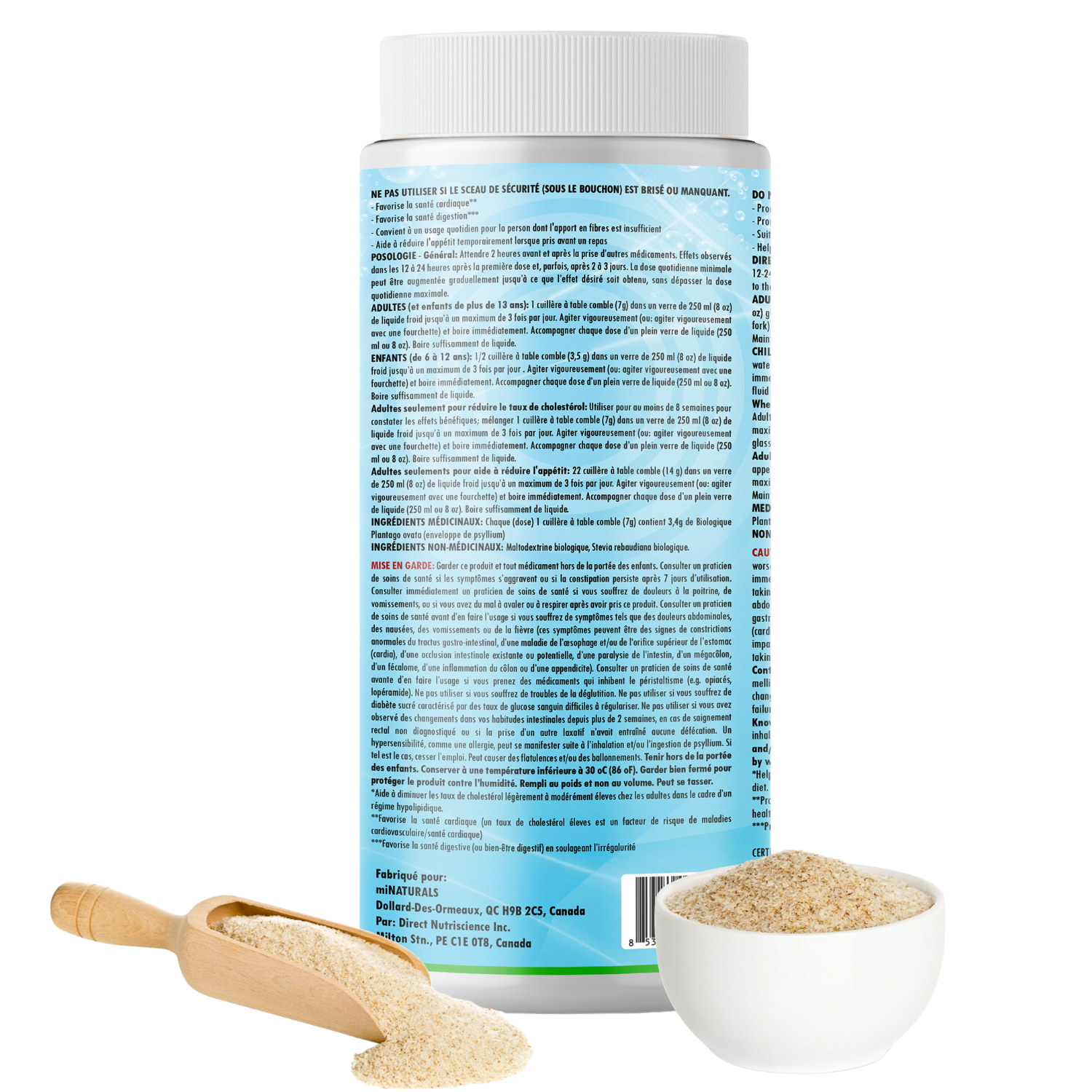 Organic Unflavoured Psyllium Husk Powder (420g - 60 Doses)