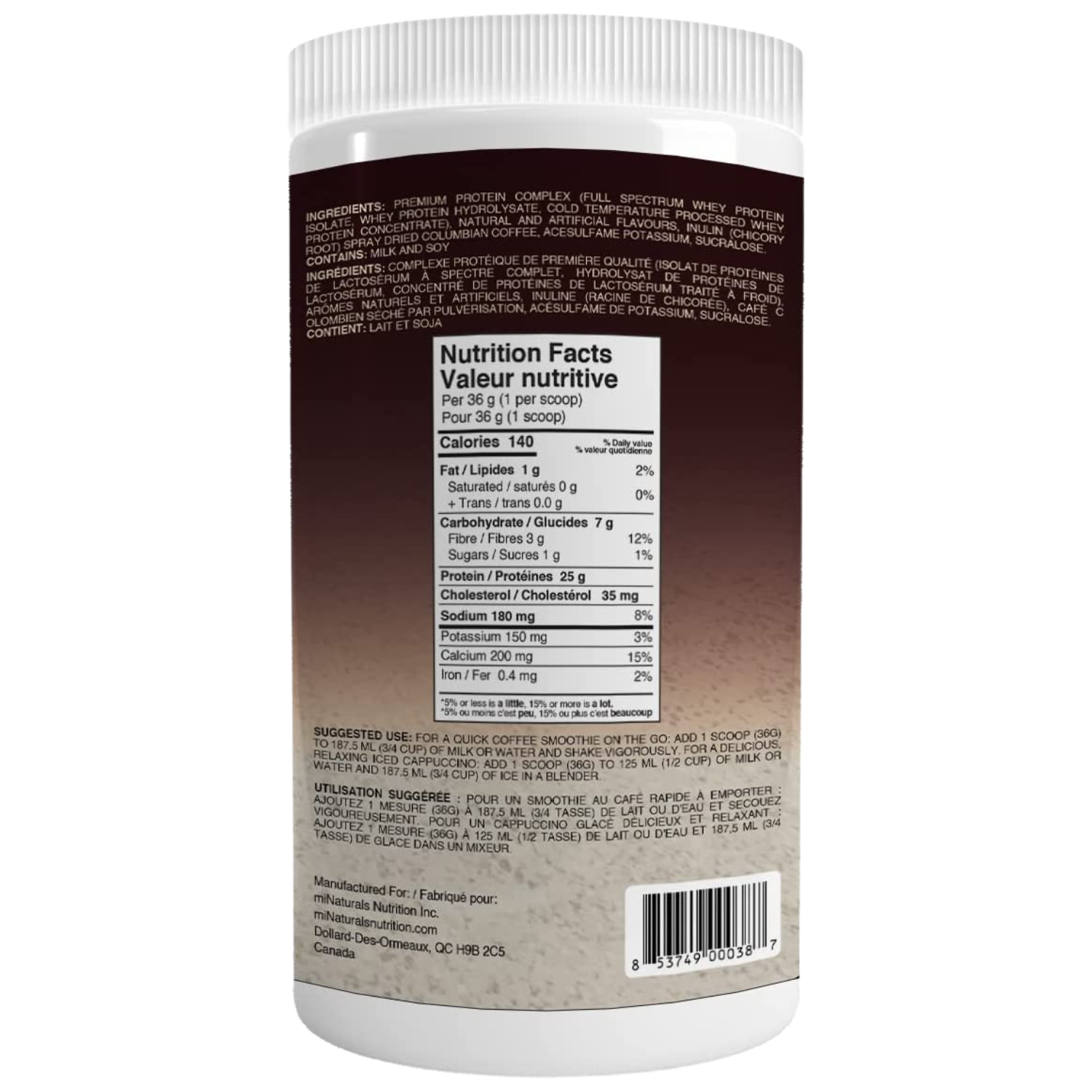 Whey High Protein Drink Mix - Iced Cappuccino Flavour