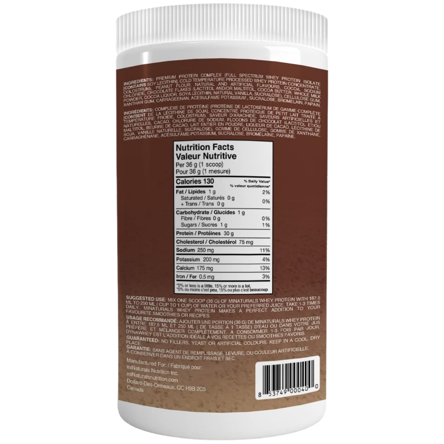 Whey Pure Isolate High Protein Drink Mix Powder - 432 g (Chocolate Peanut Butter)