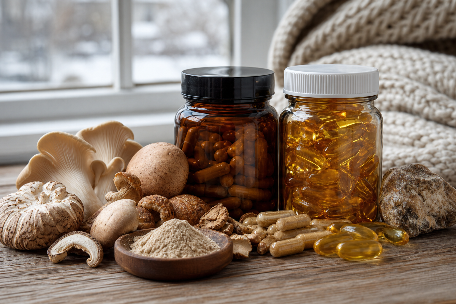 Mushroom Supplements and Vitamin D: The Perfect Winter Wellness Duo