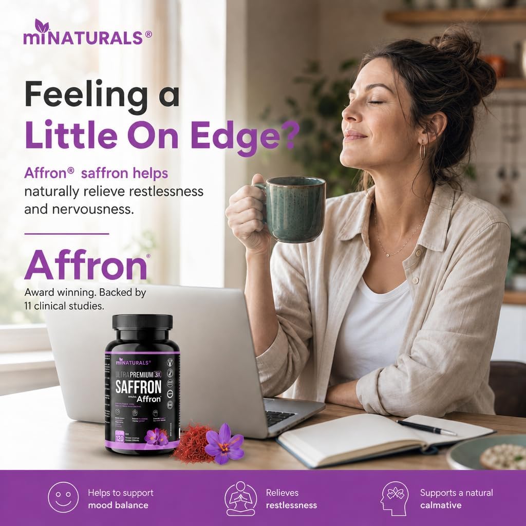 Safran Ultra Premium avec Affron - Un supplément scientifique pour l'équilibre de l'humeur et le soutien au stress