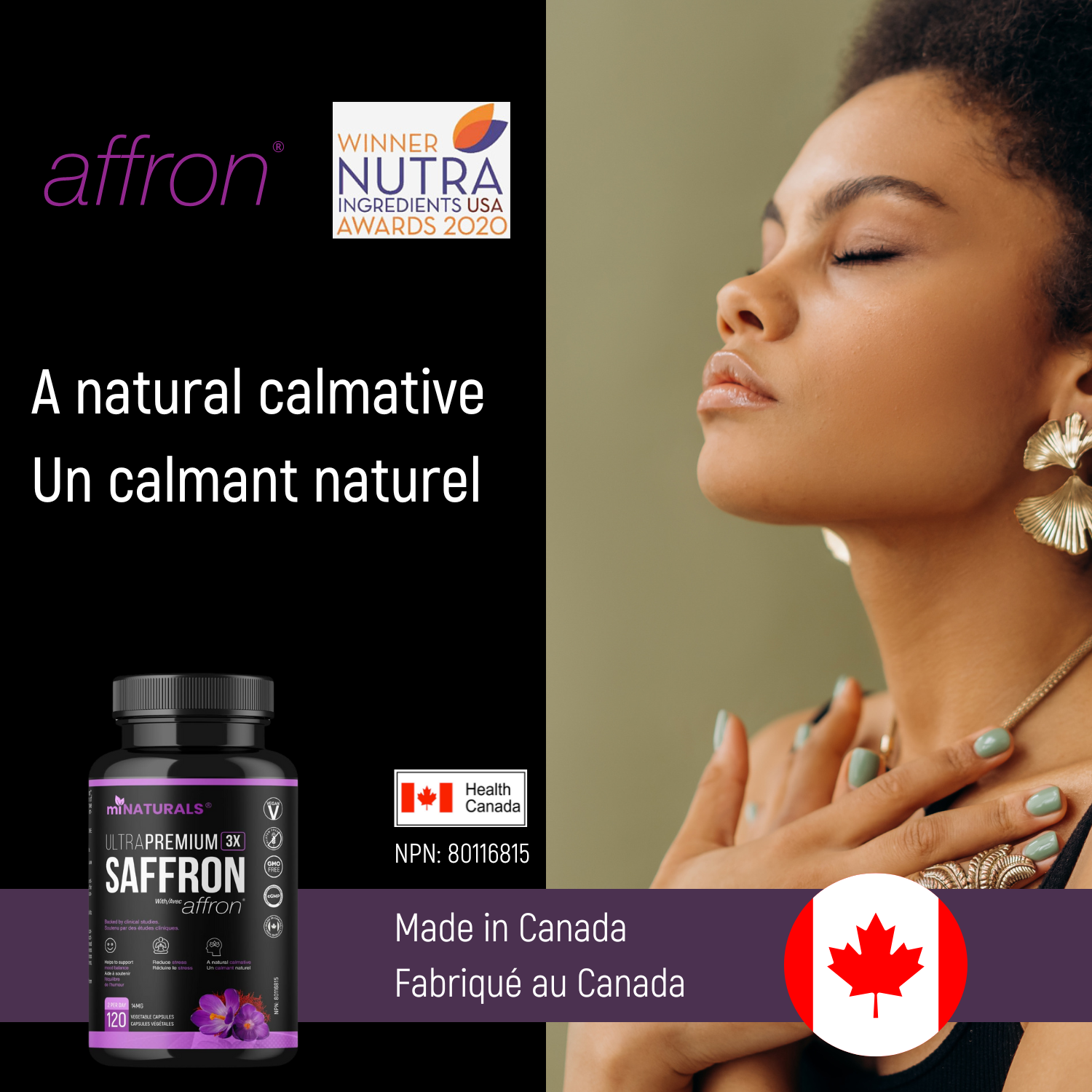 Safran Ultra Premium avec Affron - Un supplément scientifique pour l'équilibre de l'humeur et le soutien au stress