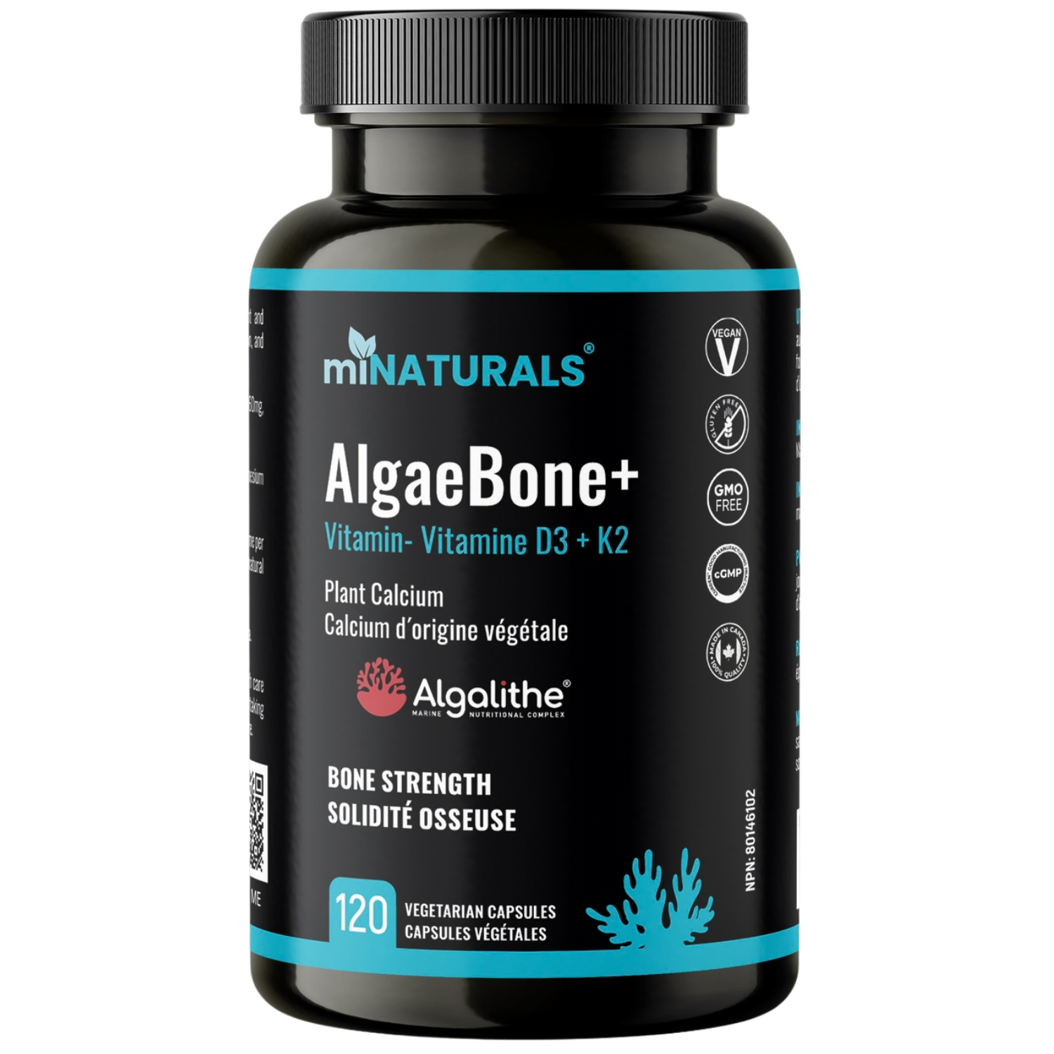 Ultra Premium AlgaeBone+ with Vitamin D3 + K2