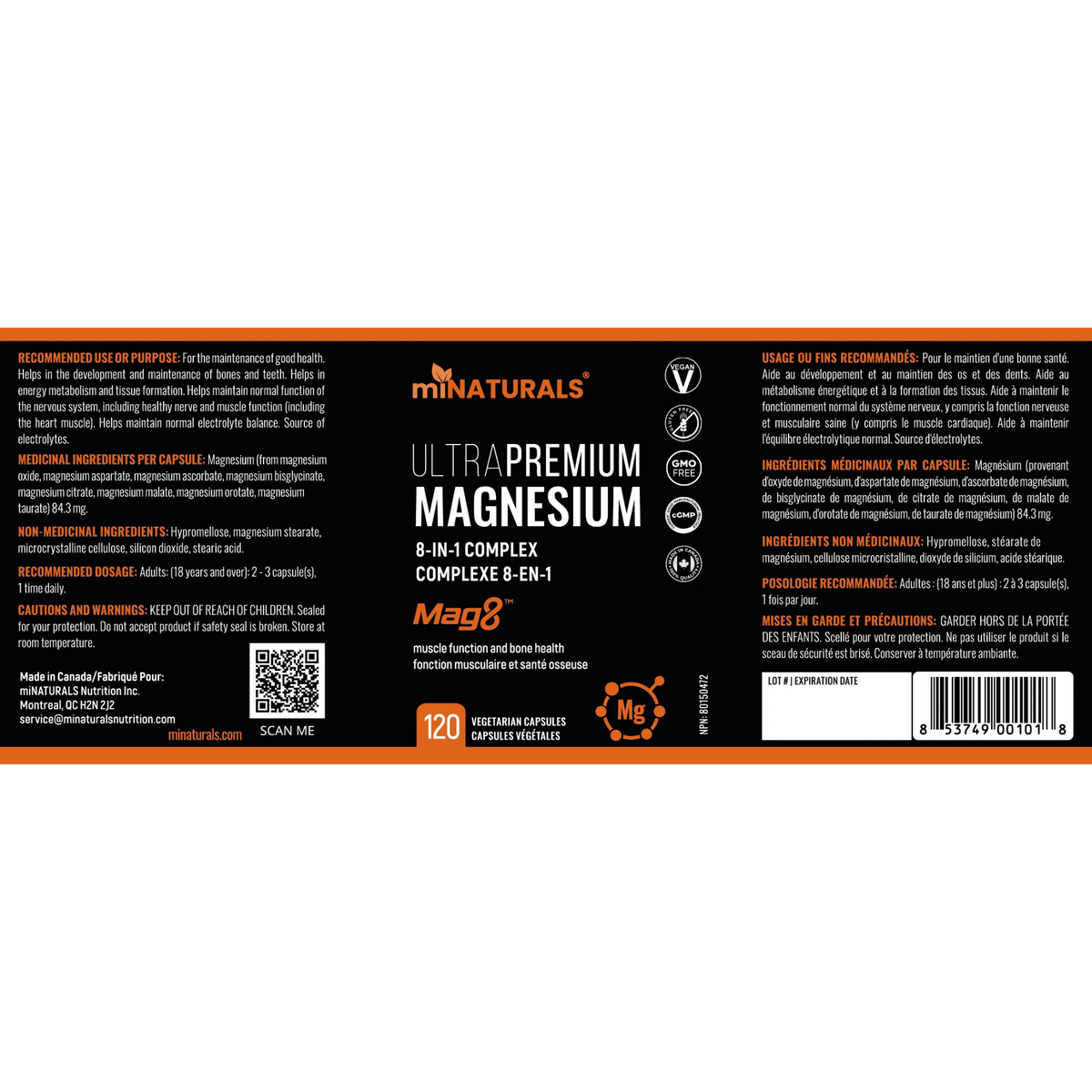 Ultra Premium Magnesium, 8-in-1 Complex - Mag8