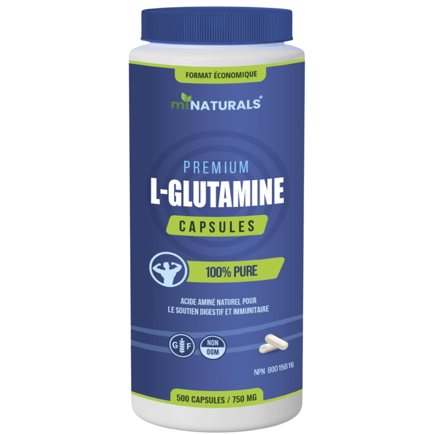 L-Glutamine Capsules - 500 Capsules - VALUE PACK