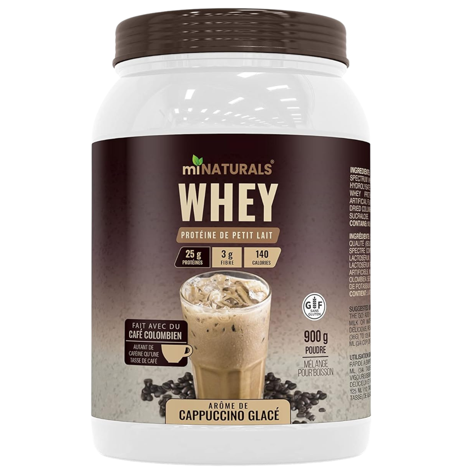 Whey Pure Isolate High Protein Drink Mix Powder, For Shakes - Iced Cappuccino Coffee (900g)