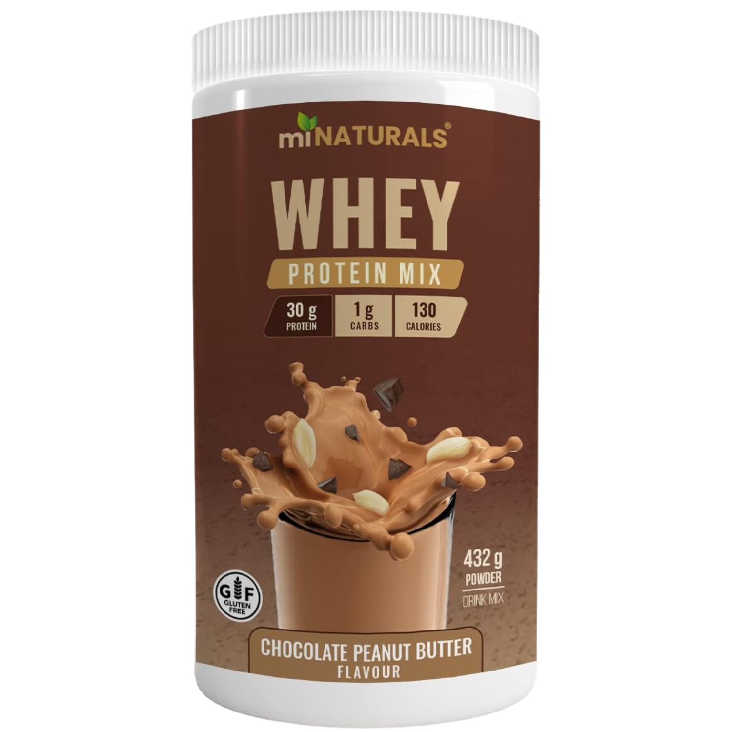 Whey Pure Isolate High Protein Drink Mix Powder - 432 g (Chocolate Peanut Butter)